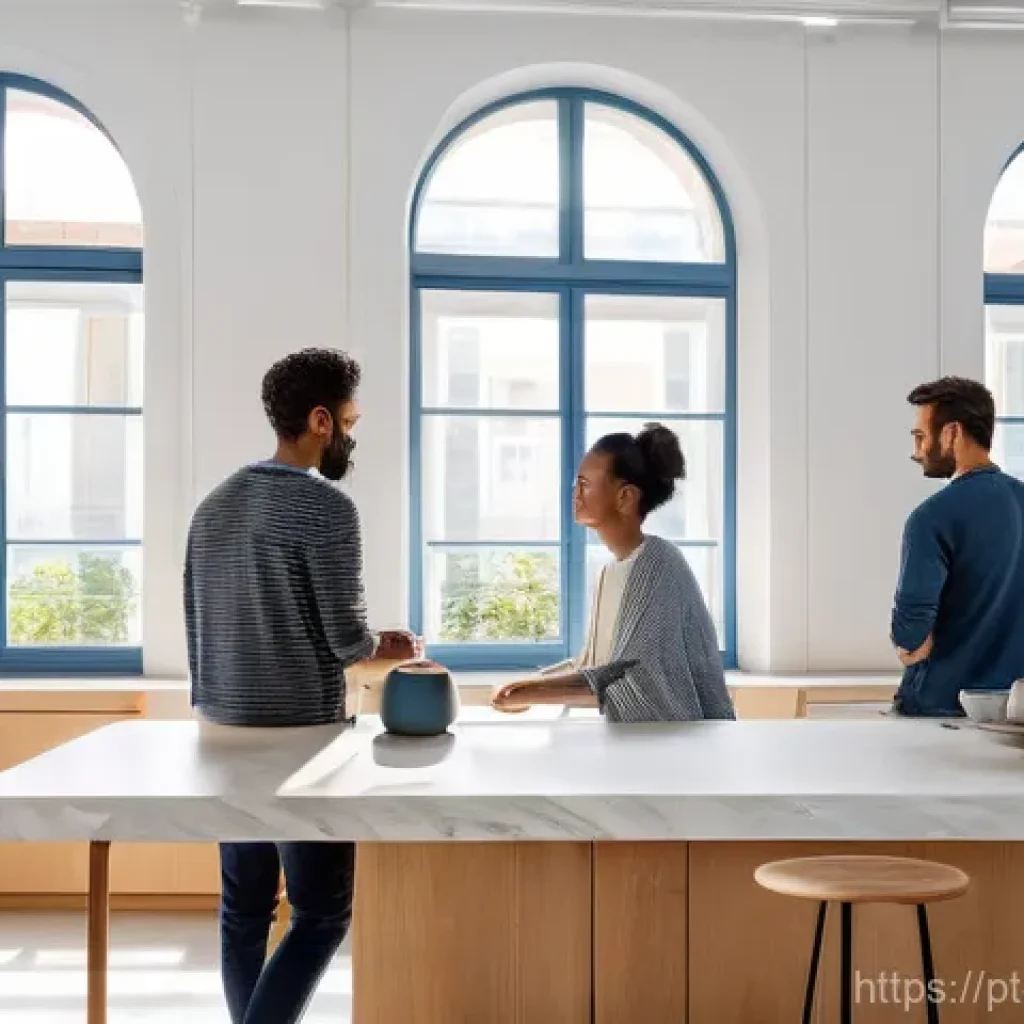 제품디자인 초보자를 위한 입문 가이드 - **"A vibrant and diverse team of product designers in a modern, open-plan studio in Lisbon, Portugal...